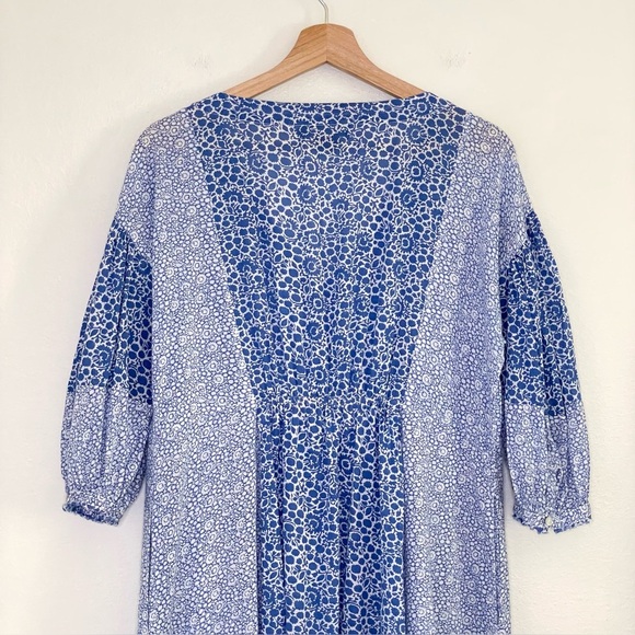 Hatch The Nessa Maternity Dress Sky Wildflower Cotton Maxi Blue 0 XS Cottagecore - Picture 9 of 16